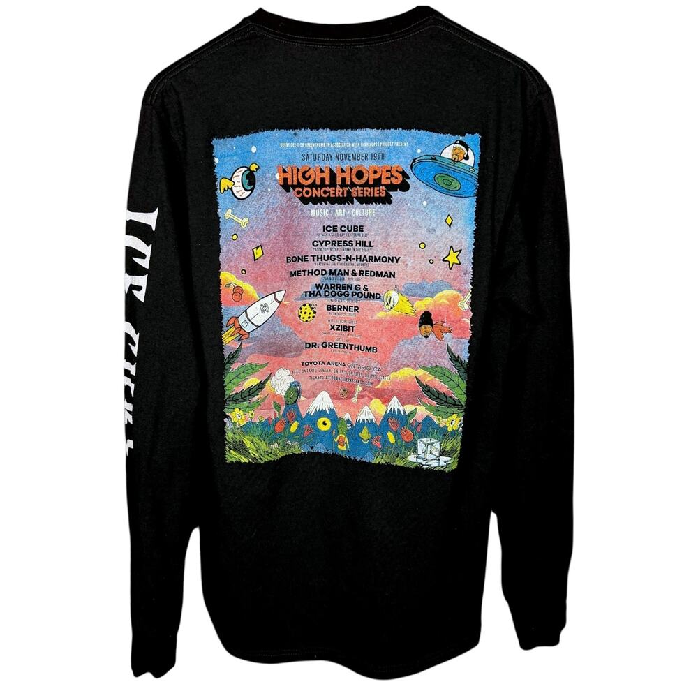 Ice Cube High Hopes Concert Series Men's Medium Black Long Sleeve T-Shirt